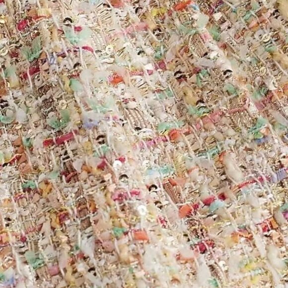 NWT Express Stylist High Waisted Sequin Tweed Pleated Shorts Size 10 - Picture 7 of 16